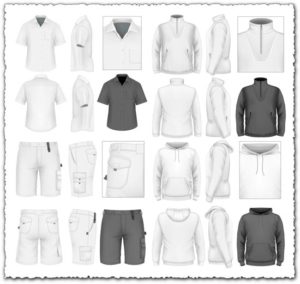 Men’s sportswear clothes vectors