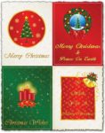 Merry christmas and new year vector cards