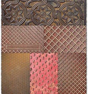 Metal plates from steel textures