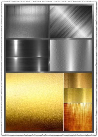 Metallic gradients textures collection