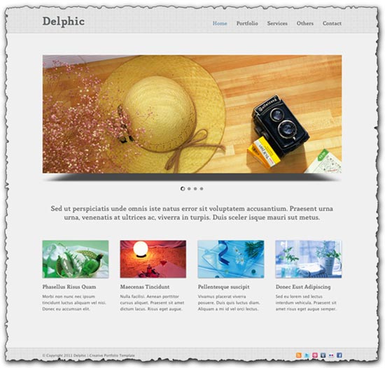 Minimalist HTML portfolio template
