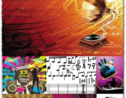Music background vector EPS