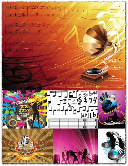 Music background vector EPS