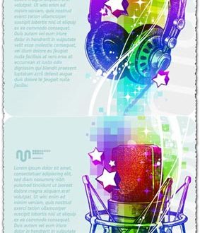 Music poster in vector format