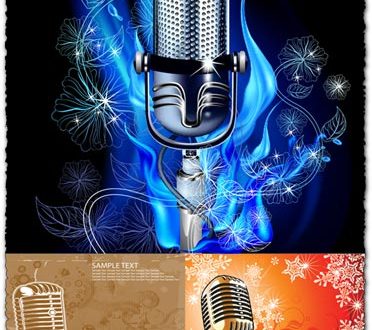 Music microphone vectors
