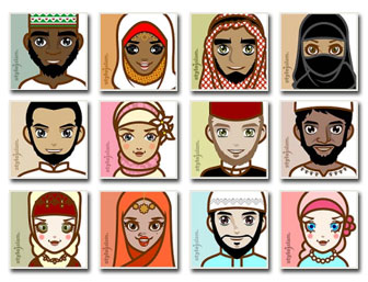 Muslim people avatars