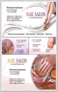 Nail salon and spa business cards
