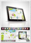 Navigation map and icons vector
