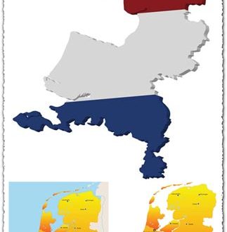 Netherlands vector maps