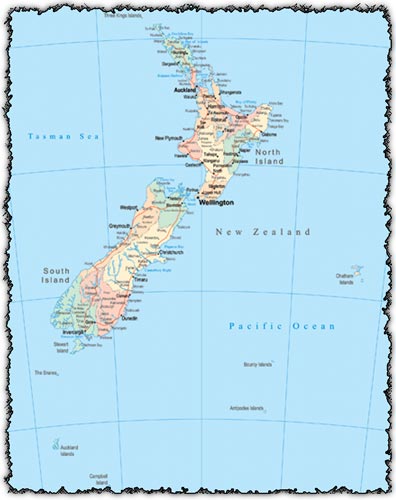 New Zealand vector map New Zealand vector map