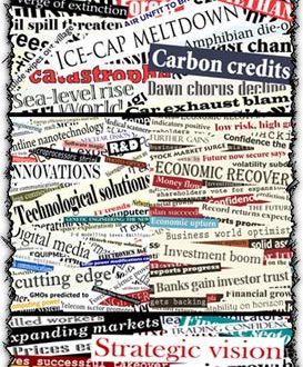 Newspaper headlines collage vectors