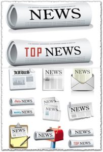 Newspaper vector icons