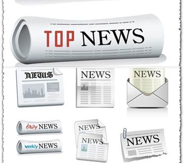 Newspaper vector icons