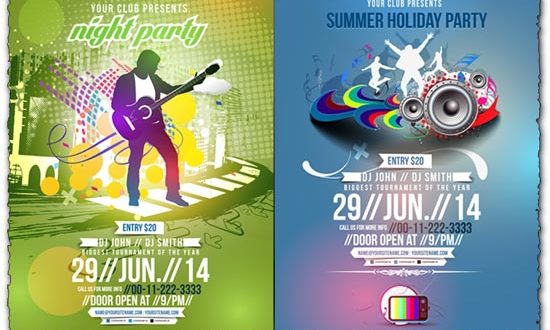 Night club party brochure vector