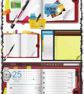 Notebook organizer vectors