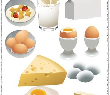 Nutritious breakfast food vector