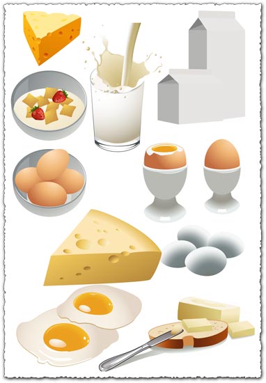 Nutritious breakfast food vector