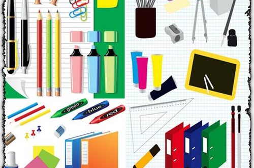 Office accessories vectors