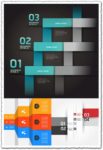 Option labels for text infographics vector