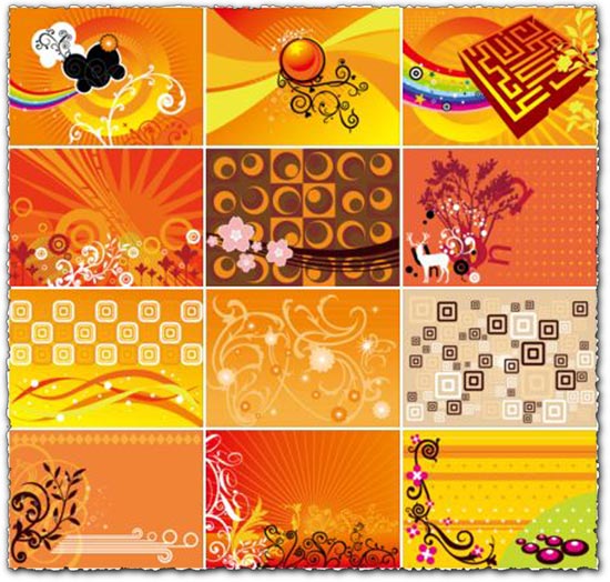 Corel draw orange vectors