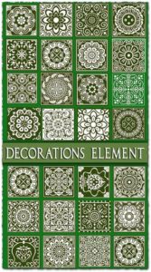 Oriental decorations vector elements