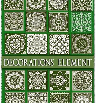 Oriental decorations vector elements