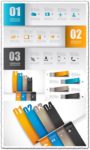 Origami charts vector labels