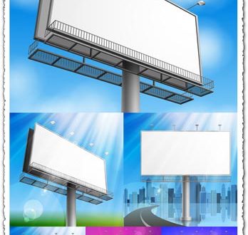 Outdoor advertising billboards vector