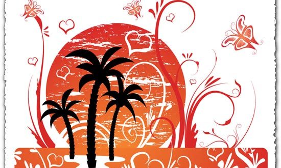 Palm tree vector design