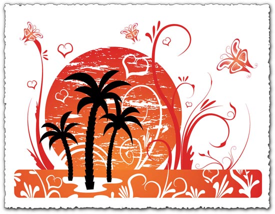 Palm tree vector design