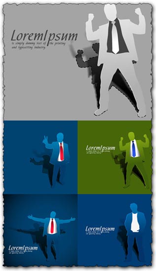 Paper businessman template vectors