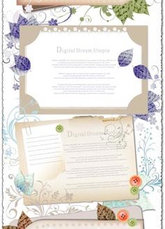 Paper card template design