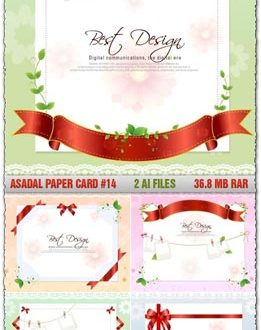 Paper cards design vector