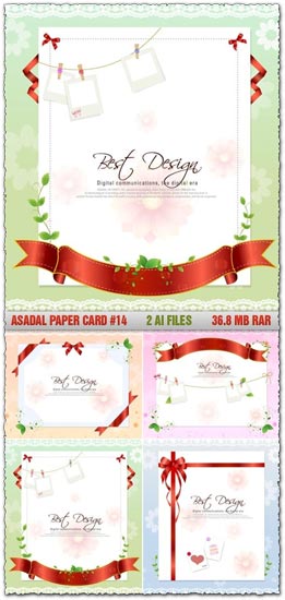 Paper cards design vector