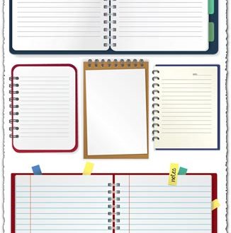 Paper notebooks vector design
