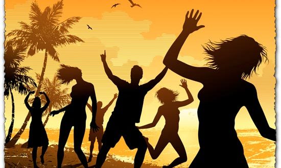 Party beach vector