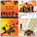 Party dancing music vector backgrounds