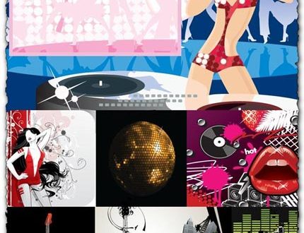 Party girls clubbing vectors