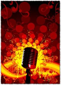 Party light microphone vector