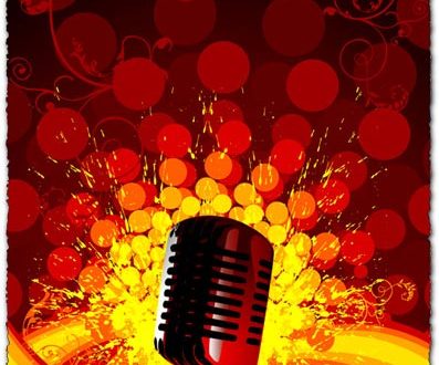 Party light microphone vector