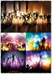 Party people silhouettes vectors