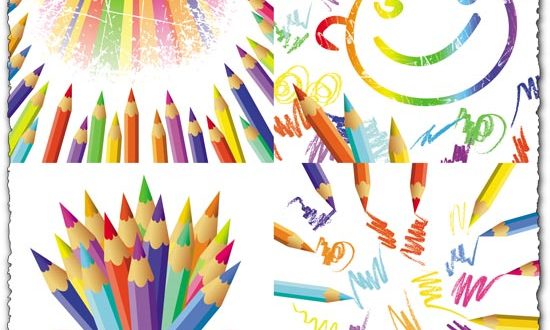 Pencils for children vector