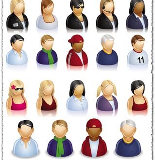 People icons in vector format