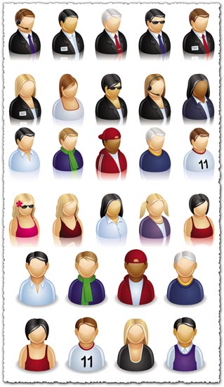 People icons in vector format