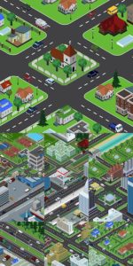 Perspective isometric inner city vector