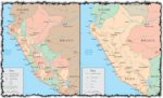 Peru vector maps