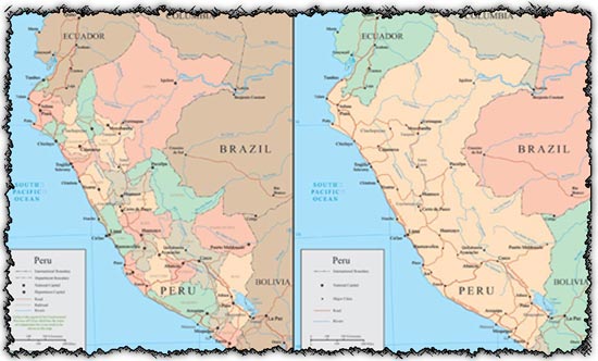 Peru vector maps