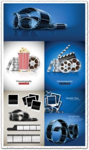 Photography film strips vector