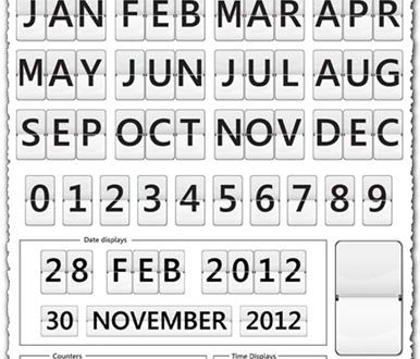 Photoshop calendar symbols