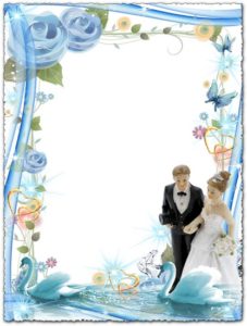 Photoshop frame with blue design